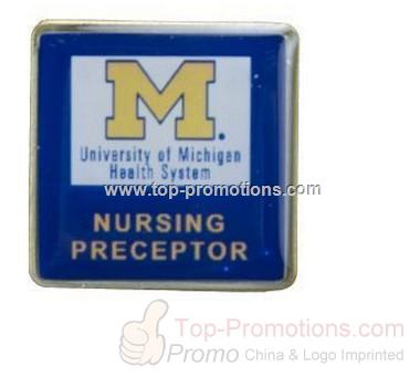 Square Domed Lapel Pin Square Domed Lapel Pin