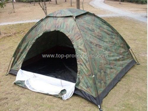 Camouflaged tent