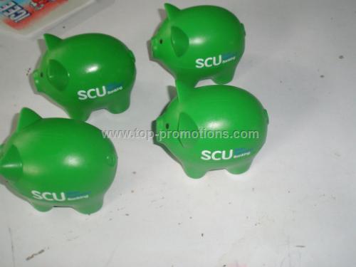 Green pig stress ball