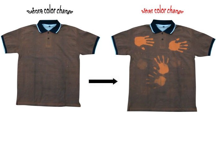Temperature sensitive Color Changing T-shirt Temperature sensitive Color Changing T-shirt