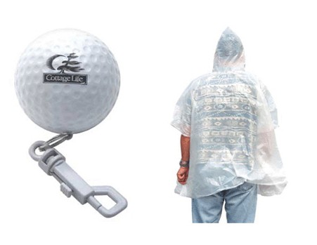 Golf Rain Poncho Ball
