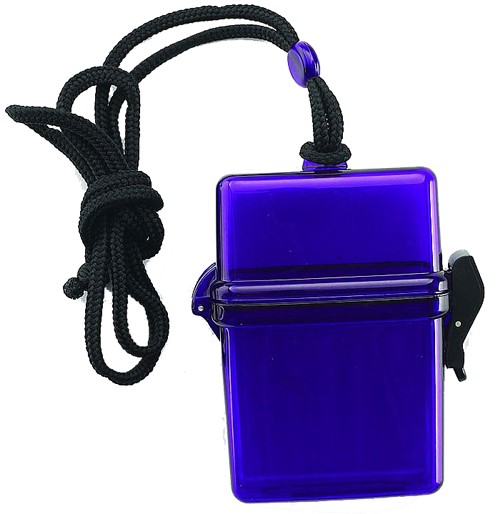 Square beach safe with lanyard