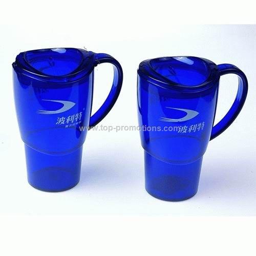 Asymmetrical acrylic mugs