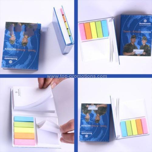 Note pad with page makers