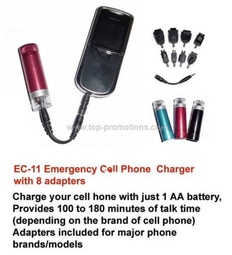 Emergency cell phone charger