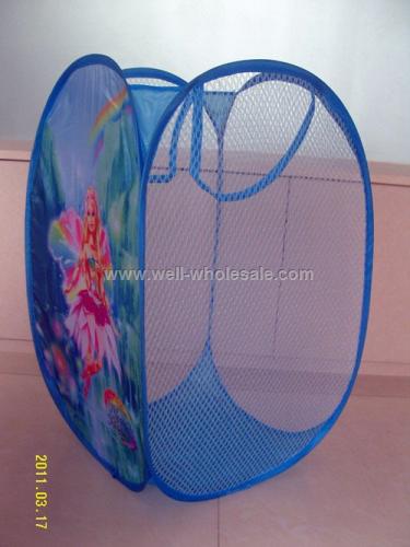 Polyester folding laundry basket