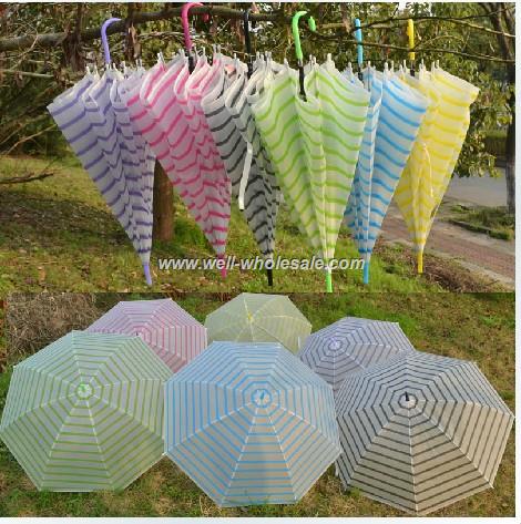 fashion transparent plastic umbrella for children