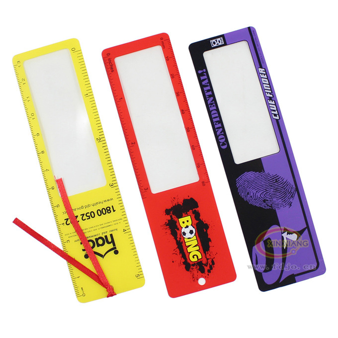 Plastic PVC bookmark card reading page magnifier Plastic PVC bookmark card reading page magnifier