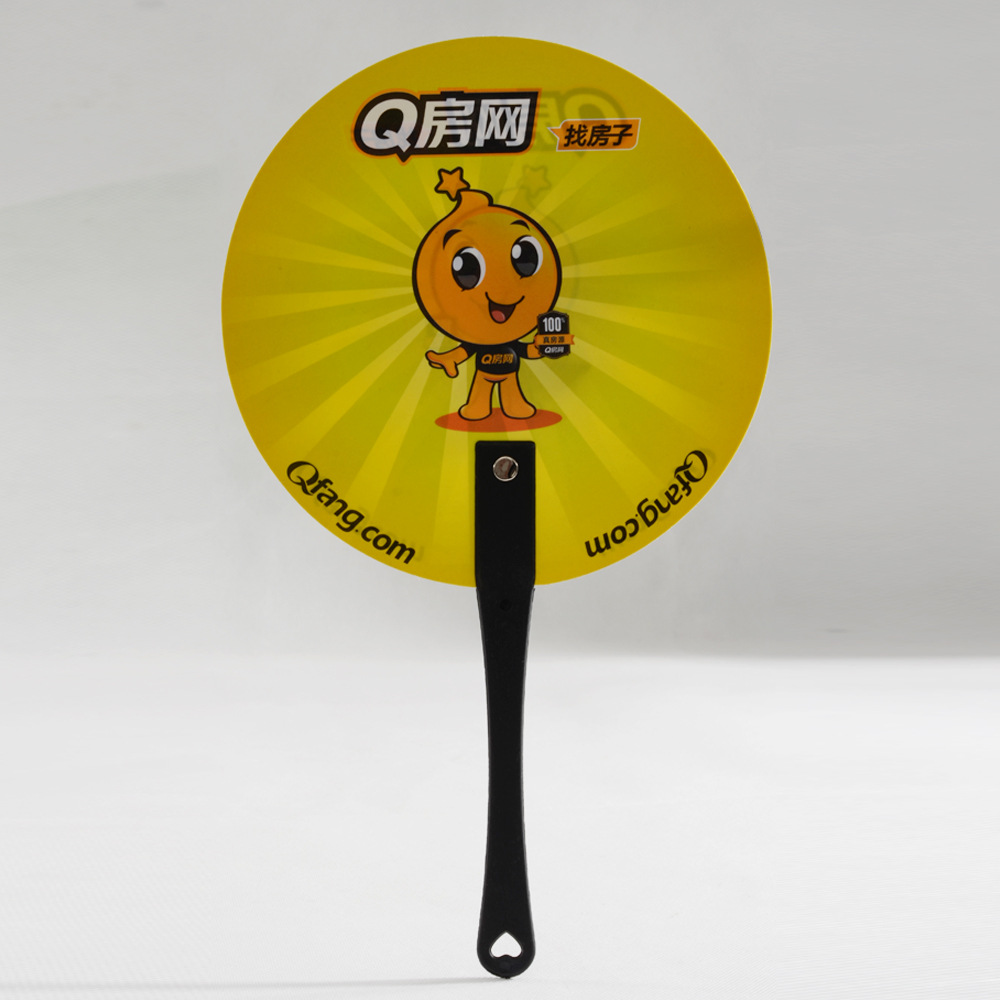 Custom cheap promotional PP Plastic Advertising Hand Fan
