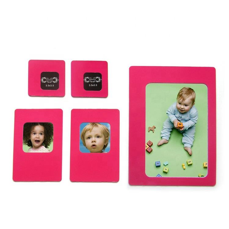 Magnetic mini colored locker photo frames set, DIY Rubber Magnet locker picture frame set
