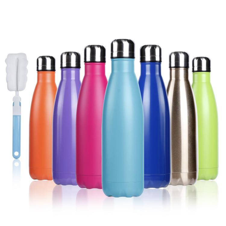 Manufacture Cola Shape Insulated Stainless Steel Water Bottle for Travel Camping