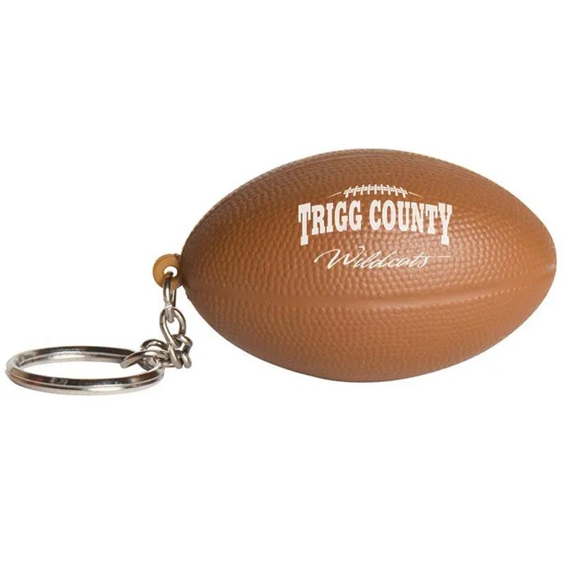 Promotion Gifts Customized LOGO Printing New Arrivals Soft Hand Toys Rugby Football Anti Stress Ball Keychain