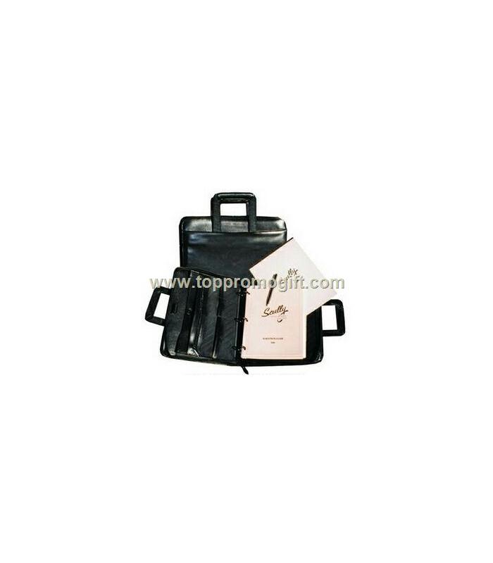 Plonge Leather Zip Binder W/ Drop Handles Plonge Leather Zip Binder W/ Drop Handles