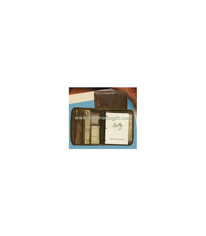 Aero Squadron Antique Lamb Leather Zipper Binder Aero Squadron Antique Lamb Leather Zipper Binder