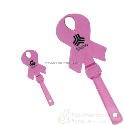 Pink Ribbon Shape Hand Clapper