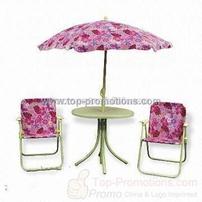 Folding Chair and Table and Umbrella