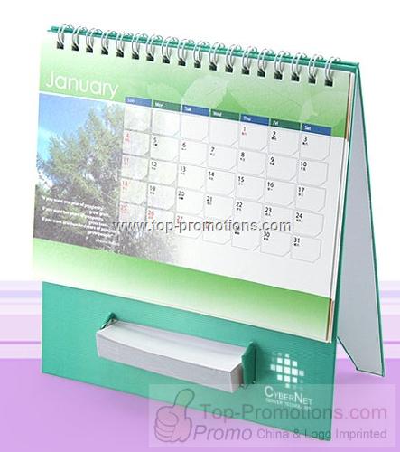 Desk Calendar with Memo Holder