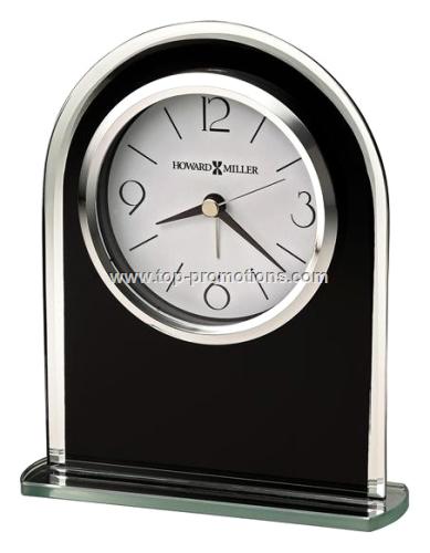 Howard Miller - Ebony Luster Tabletop Alarm Clock 