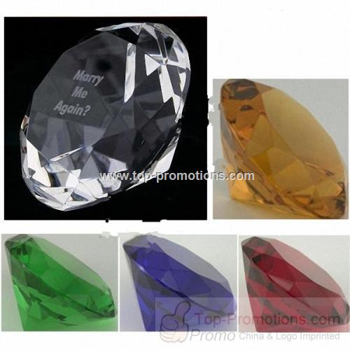 Colors Diamond Crystal Paperweight