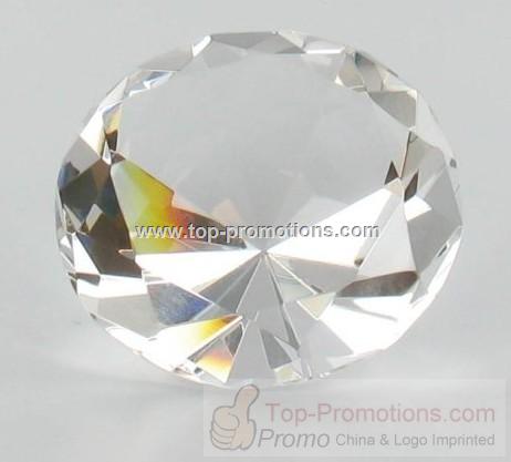 Clear Glass Diamond Ring Shaped Paperweight Paper 