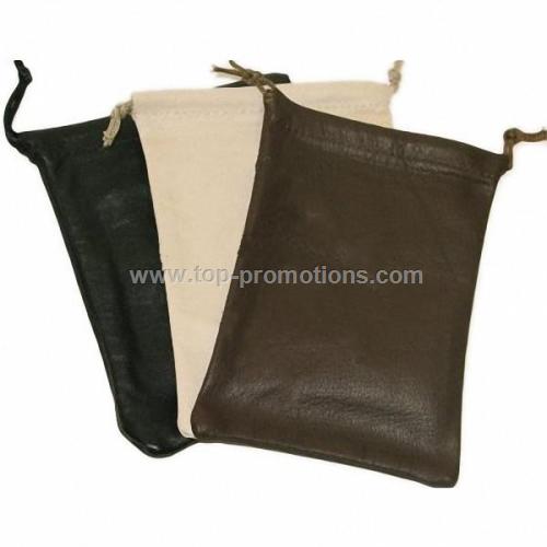 Leather Drawstring Pouches