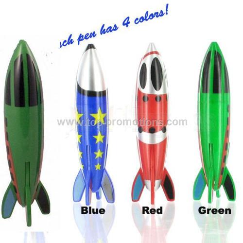 4 Color Ink Rocket Pen with Rubber Grip