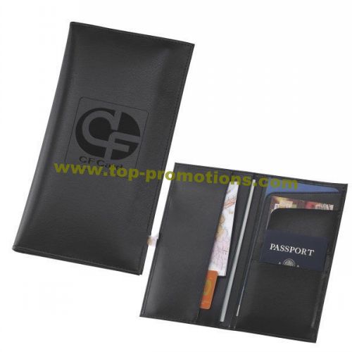 Folding Leatherette Passport Wallet
