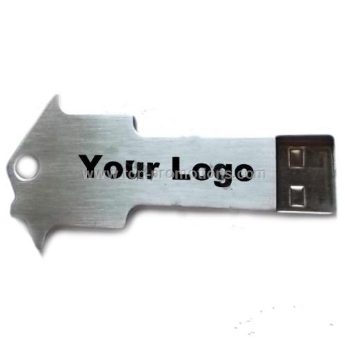 Key Shaped USB Flash Drive with House Topper