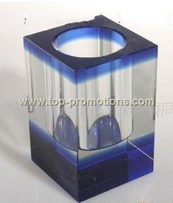 Crystal pen container