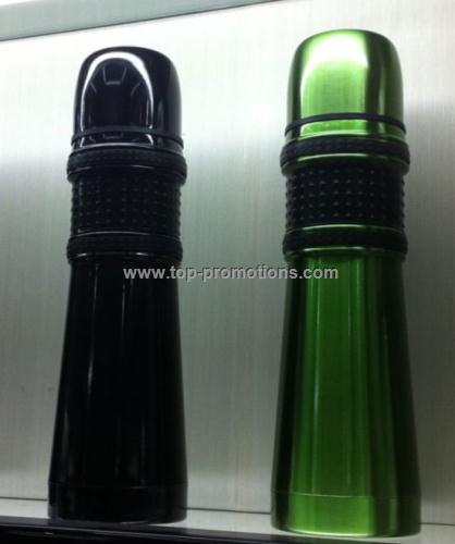 500ml vacuum flask with rubber band and color pain