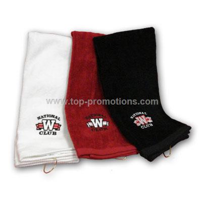 Tri fold golf towel