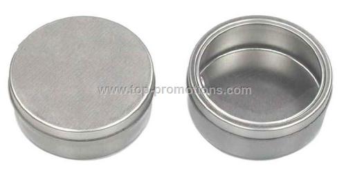 Small Round Tin Box with or without Clear Window