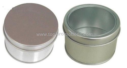 Products Name: Small Round Tin Box with or without
