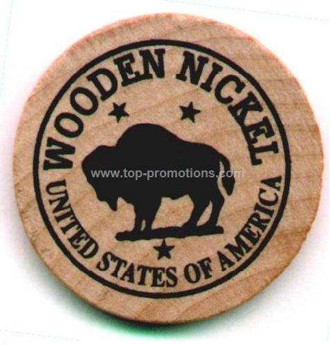 Natural Hardwood Wooden Nickel