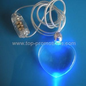 Flashing Necklace with Heart Shape
