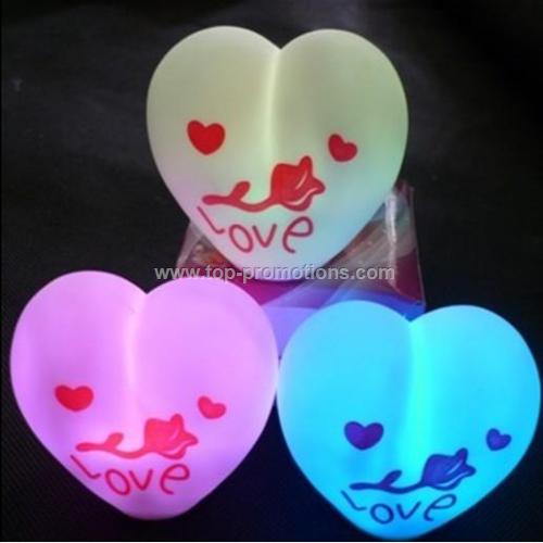 led heart ball with logo love