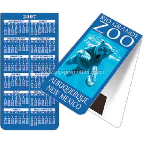 Bookmark magnet with calendar