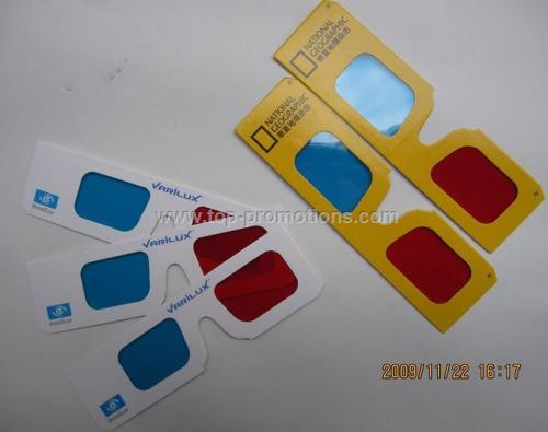 Custom Paper Anaglyph 3D Red Blue Glasses