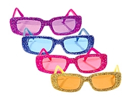 Funky glitter glasses