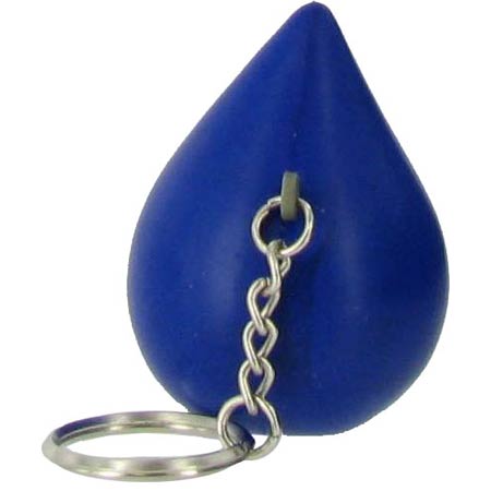 Blue Drop Stress Reliever Key Ring
