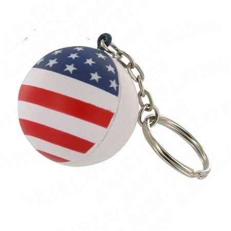 Patriotic Stress Ball Key Chain Squeeze Toy