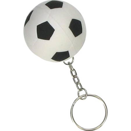 Soccer stress ball keyring