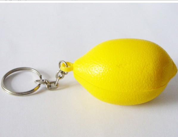 Lime Stress Ball Keychain