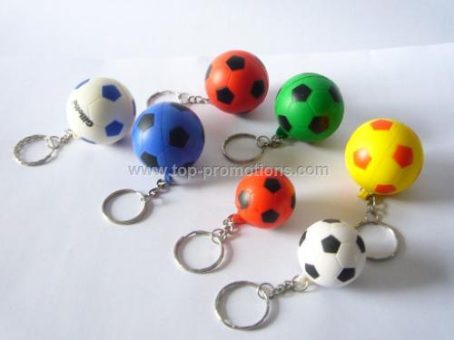 Soccer stressball key ring