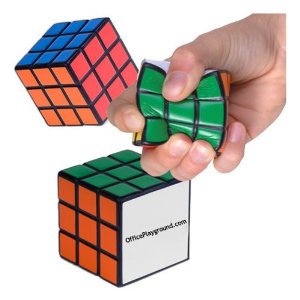 Blue global cube shape squeeze