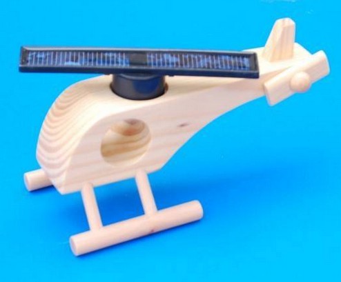 Solar Toy Helicopter-wood
