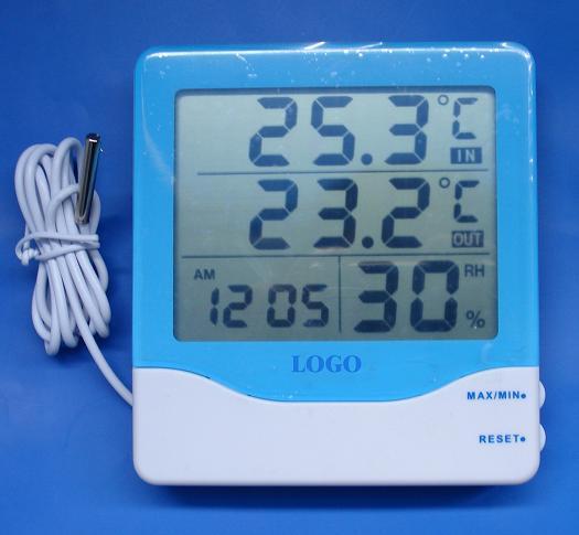 Outdoor Thermometer With Clock