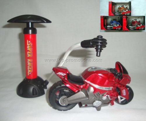 Inflatable motorcycle toy