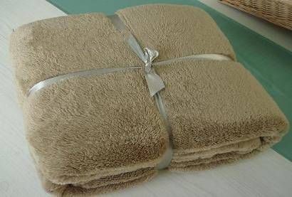 Solid plush blanket with both sides brushed
