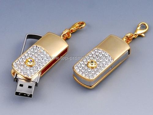 Jewellery swivel USB flash disk,Diamond USB drive,